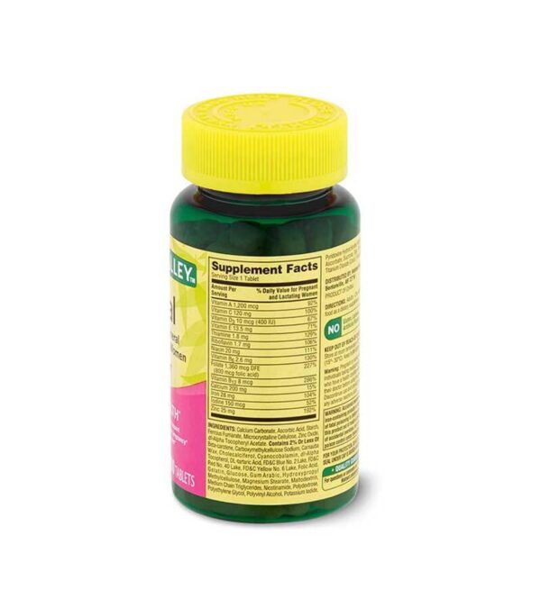 Spring Valley Prenatal Multivitamin/Multimineral for Pregnant and Nursing Women (100 Tablets) - Image 2