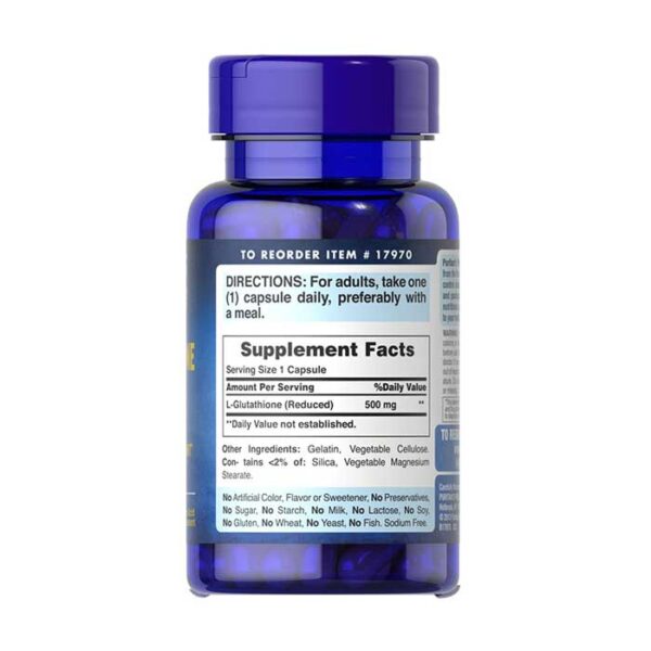 Puritan’s Pride L-Glutathione 500 mg (30 Capsules) - Image 2