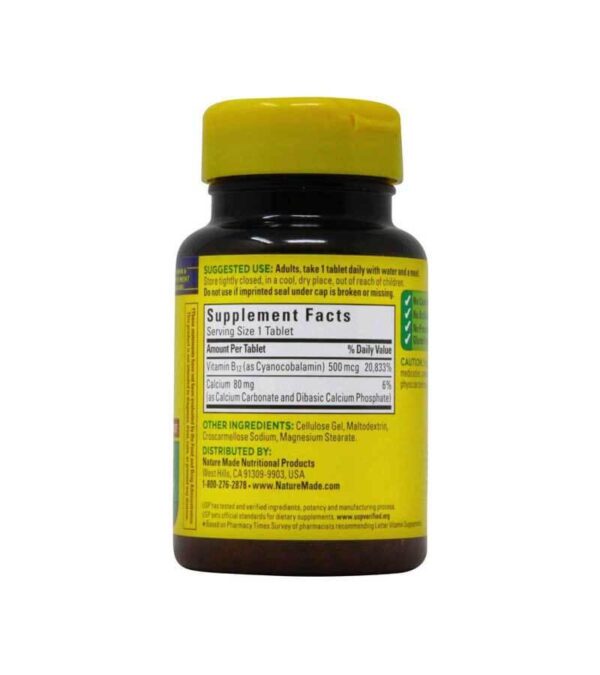 Nature Made, Vitamin B12 500 mcg (100 Tablets) - Image 2