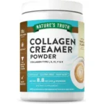 Nature’s Truth Collagen Creamer Powder (249g) | Vanilla Flavor | Grass Fed Collagen Peptide Type I, II, III, V & X