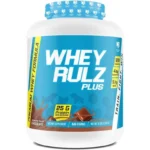 MuscleRulz Whey Rulz Plus, 25g Protein, 4.8g Glutamine, 5.9g BCAA, 132 Calories – 66 Servings (5lb)