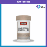 Swisse Ultiboost Magnesium, Calcium + Vitamin D – Supports Healthy Muscle Function – 120 Tablets