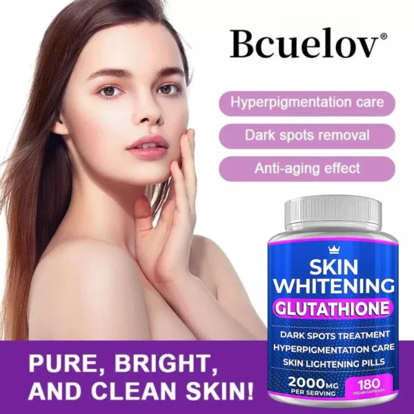 Skin Whitening Glutathione 2000mg (180 Capsules) - Image 3