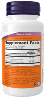 NOW Foods, Hyaluronic Acid 50 mg  (60 Capsules) - Image 2