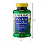 Spring – Valley Calcium 600mg Natural Bone Health Calcium – 100 Tablets - Image 3