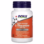 Now Foods Double Strength L-Theanine 200 mg 60 Veg Capsules