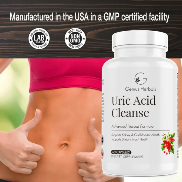 Genius Herbals Uric Acid Cleanse (60 Capsules) - Image 3
