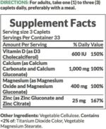 Nature's Bounty, Calcium Magnesium Zinc with Vitamin D3 (100 Tablets) - Image 2