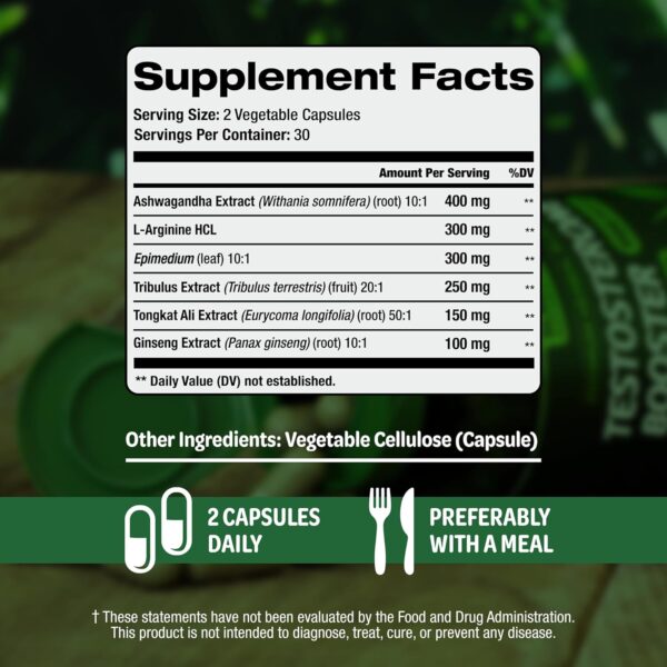 Sladak Naturals Premium Herbal Blend Testosterone Booster For Men (60 Capsule) - Image 2
