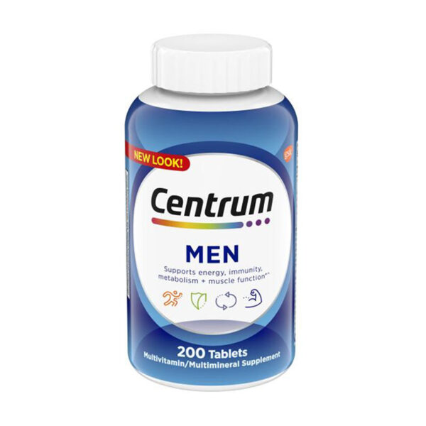 Centrum Multivitamins for Men With Vitamin D3, B Vitamins and Antioxidants, 200 Tablets - Image 1