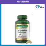 Nature’s Bounty Magnesium Glycinate (240 mg) High Absorption – 120 capsules