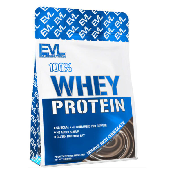EVLution Nutrition 100% Whey Protein Double Rich Chocolate – 454gm - Image 2
