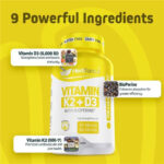 HerbTonics Vitamin K2 + D3 With Bioperine 120 Vegetarian Capsules - Image 4