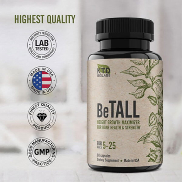 KTD Biolabs BeTall Height Growth Maximizer – 60 Capsules - Image 2