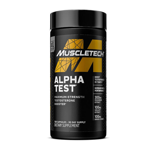 MuscleTech Alpha Test – 120 Capsules - Image 1