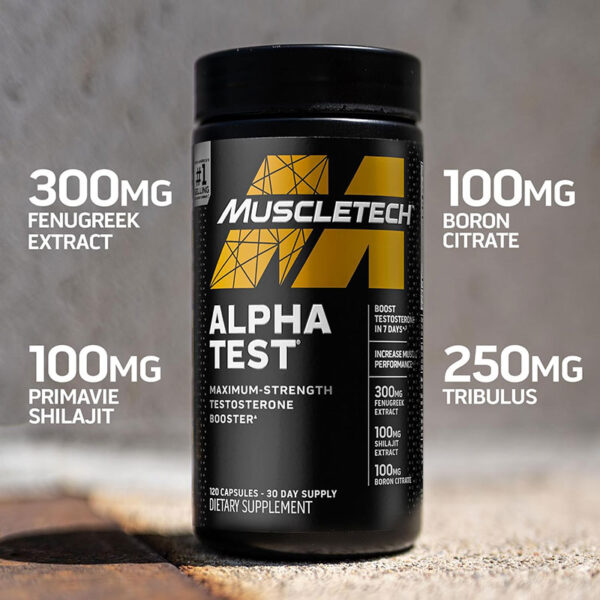 MuscleTech Alpha Test – 120 Capsules - Image 2