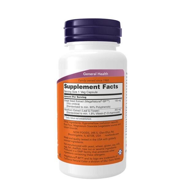 NOW Foods Blood Pressure Health – 90 Veg Capsules - Image 2