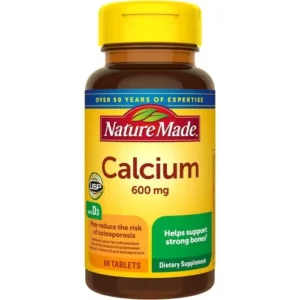 Nature Made Calcium 600 mg with Vitamin D3 (60 Tablets)