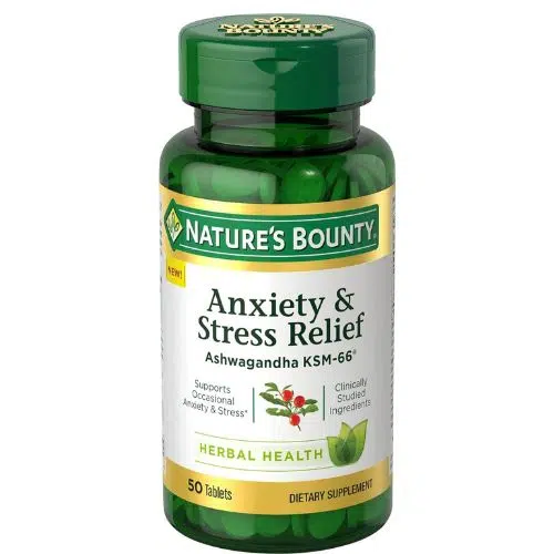 Natures-Bounty-Anxiety-Stress-Relief-Tablets-Price-in-Bangladesh.jpg Nature's Bounty Stress Relief, Ashwagandha KSM-66 (50 Tablets) - Image 1