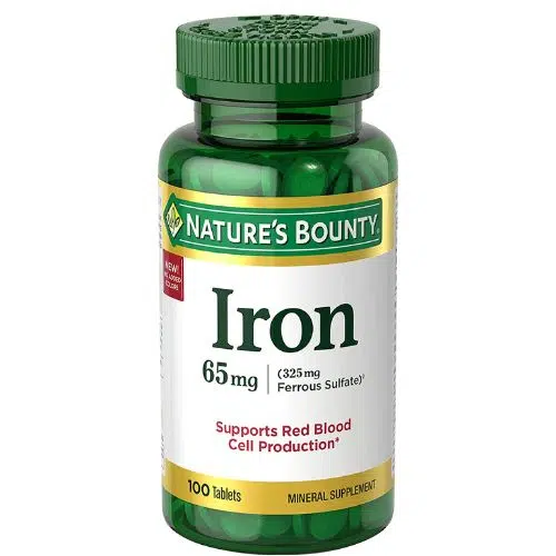Natures-Bounty-Iron-tablets-in-Bangladesh.jpg Nature's Bounty Iron 65 Mg (100 Tablets) - Image 1