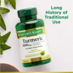 Nature’s Bounty Turmeric 1,000mg Plus Black Pepper Extract (60 Capsules) - Image 3