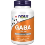 NOW Foods, GABA, 750 mg, (100 Veg Capsules)