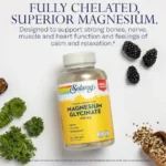 Solaray Magnesium Glycinate 350Mg (120 Capsules) - Image 4