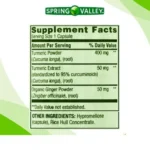 Spring Valley Turmeric Curcumin 500mg (90 Capsules) - Image 2