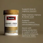 Swisse Ultiboost Memory & Focus (50 Tablets) - Image 2