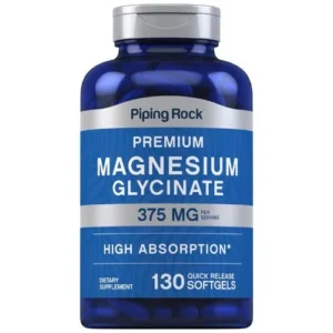 Piping Rock Magnesium Glycinate 375mg (130 Softgels)