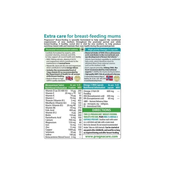 Vitabiotics Pregnacare Breast-Feeding (84 Tablets) - Image 2