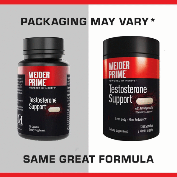 Weider Prime Testosterone Supplement – 120 Capsules - Image 2
