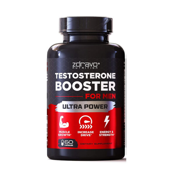 Zdravo Nutrition Testosterone Booster for Men Ultra Power – 60 Caps - Image 1