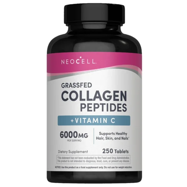 Neocell Grassfed Collagen Peptides + C, 6000 mg (per serving), 250 Caplets - Image 1
