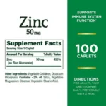 Nature’s Bounty Zinc 50 mg (100 Tablets) - Image 2
