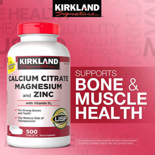 Kirkland Calcium with D3 - 600 mg (500 Tablets) - Image 3
