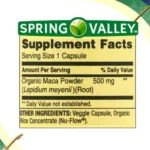 Spring Valley Maca Root 500mg (90 Capsules) - Image 3