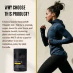 Sports Research Vitamin D3 + K2 Coconut MCT Oil – 160 Softgels - Image 4