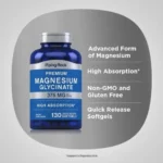 Piping Rock Magnesium Glycinate 375mg (130 Softgels) - Image 4