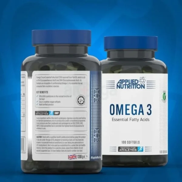 Applied Nutrition Omega 3 Essential Fatty Acids for Health (100 Softgels) - Image 4