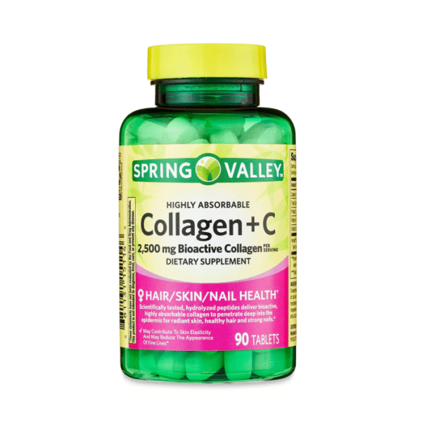 Spring Valley Collagen + Vitamin C 2500mg 90 Tablets - Image 1