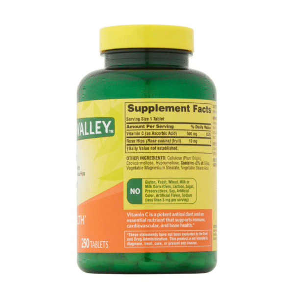 Spring Valley Vitamin C 500mg 250 Tablets - Image 3