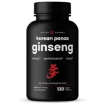 NutraChamps Korean Red Panax Ginseng Capsules | Extra Strength Ginsenosides for Energy, Focus, Performance, Vitality & Immune Support | Korean Ginseng Root Extract (120 Capsules)