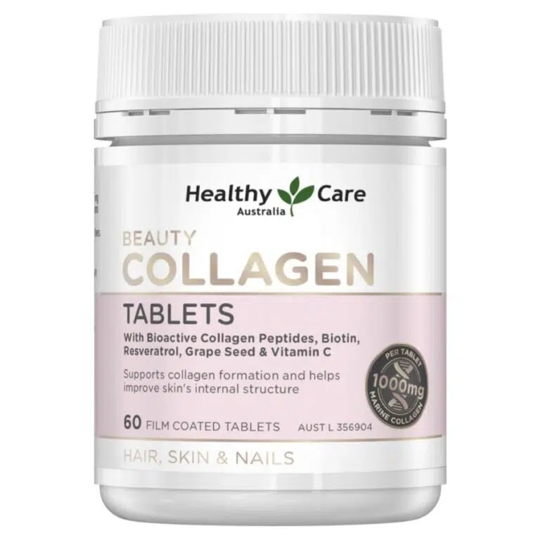 1-44-768x768.jpg Healthy Care Beauty Collagen Tablets – Enhances Skin Firmness & Provides Antioxidant Support – Supplement with Bioactive Collagen Peptides, Biotin & Resveratrol – 60 Tablets - Image 1