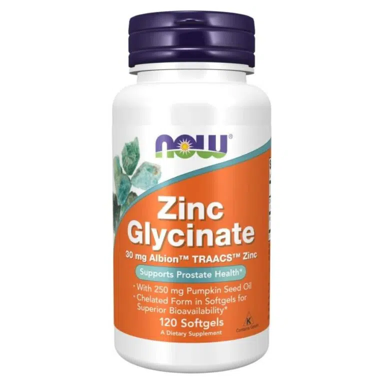 1-55-768x768.jpg Now Supplements, Zinc Glycinate with 250 mg (120 Softgels) - Image 1