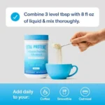 Vital Proteins Grass Fed Collagen Peptides Advanced Powder Supplement, with Hyaluronic Acid + Vitamin C, Unflavored (265g) - Image 3