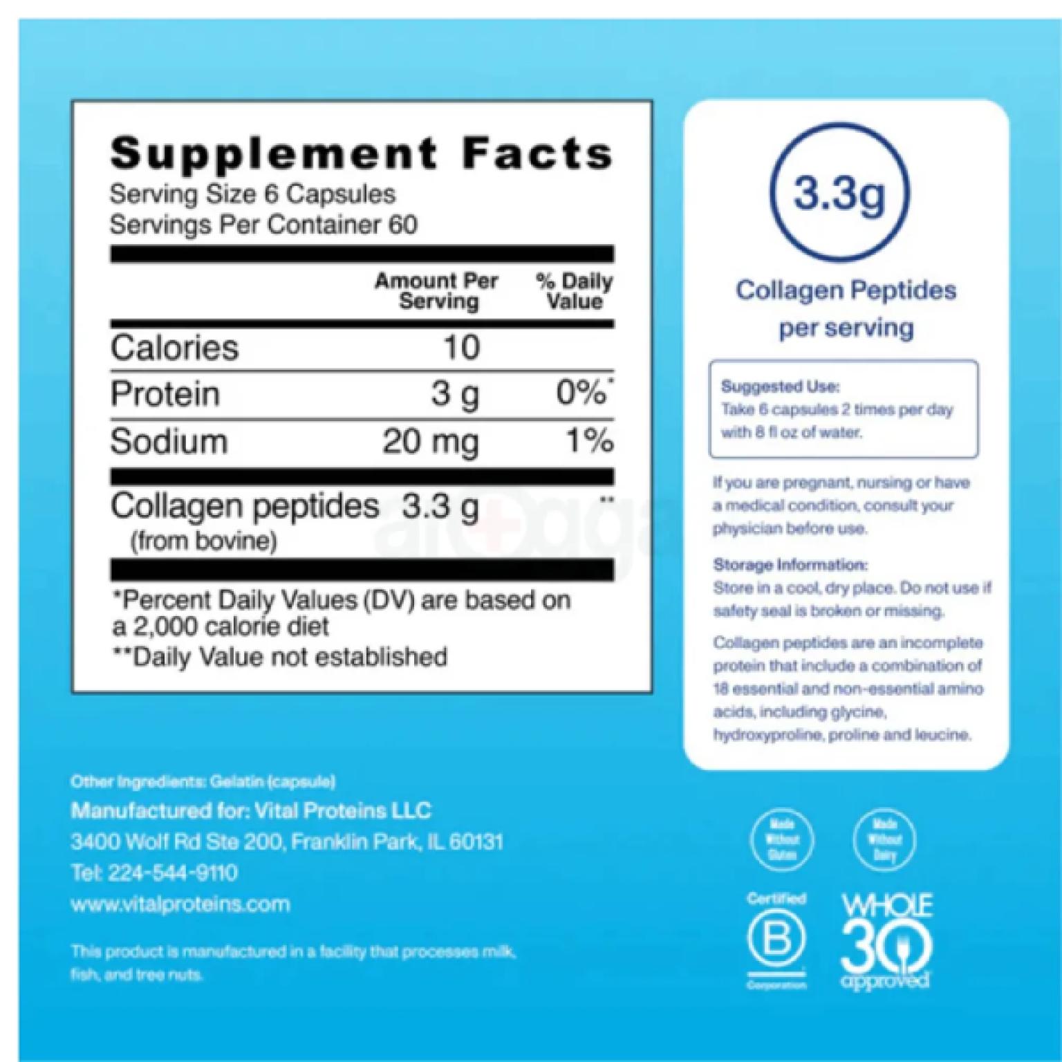 2 Vital Proteins Collagen Peptides – 360 Capsules - Image 2