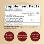 NatureBell Cranberry Concentrate with Acerola 36,000 mg 240 Veggie Capsules - Image 2