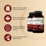 NatureBell Cranberry Concentrate with Acerola 36,000 mg 240 Veggie Capsules - Image 3