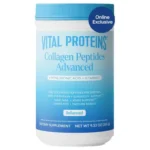 Vital Proteins Grass Fed Collagen Peptides Advanced Powder Supplement, with Hyaluronic Acid + Vitamin C, Unflavored (265g)